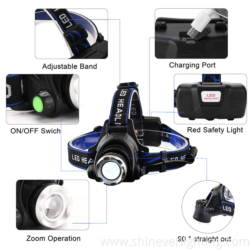 Rechargeable LED Headlamp for Camping 